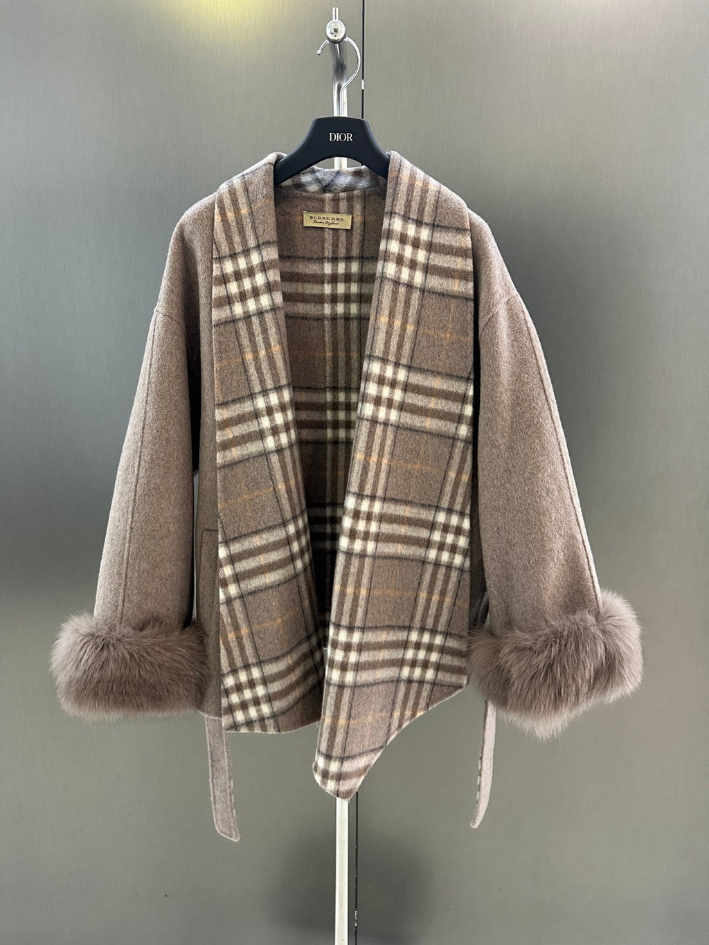 BURBERRY 25S PLAID WOOL COAT 133