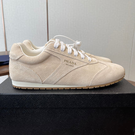 PRADA 25S SNEAKER IN LIGHT BEIGE SUEDE STYLE 11