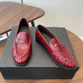 YSL 26S LOAFER IN DARK RED CALFSKIN