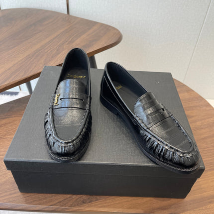 YSL 26S LOAFER IN BLACK CALFSKIN