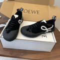 LOEWE 26S FLOW RUNNER SNEAKER 20MM IN BLACK SUEDE