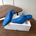 LOEWE 26S EMILY MULE 55MM IN BLUE CALFSKIN