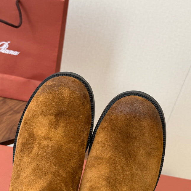 LP 26S BIKER BOOTS IN BROWN SUEDE & CALFSKIN