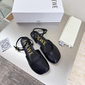LOEWE 26S SLINGBACK FLAT PUMPS IN BLACK CALFSKIN