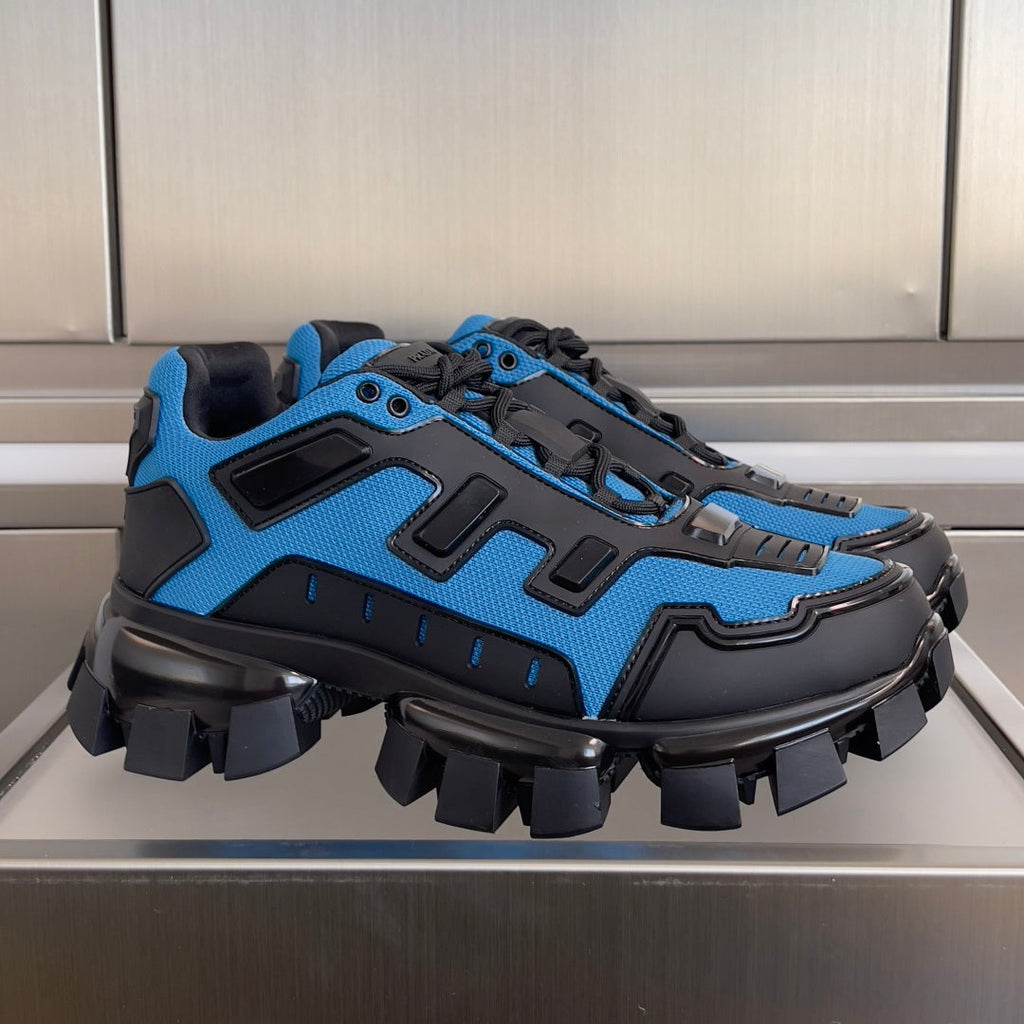 PRADA 26S CLOUDBUST THUNDER SNEAKERS 60MM IN BLUE MESH FABRIC