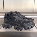 PRADA 26S CLOUDBUST THUNDER SNEAKERS 60MM IN BLACK MESH FABRIC