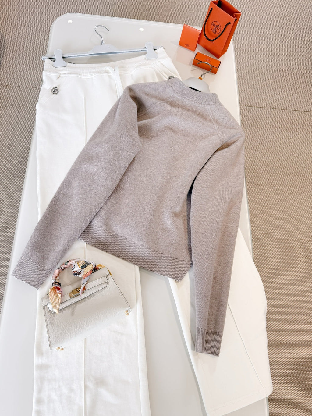 HERMES 25S ZIP-UP KNIT SWEATER 265