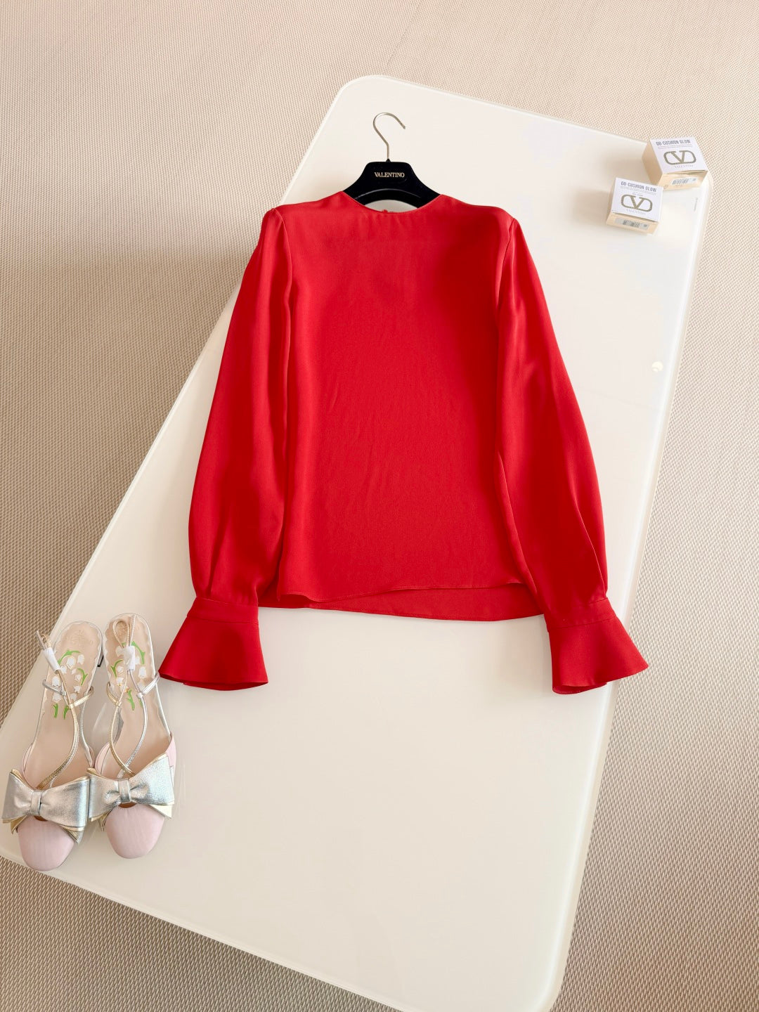 VALENTINO 26S LONG-SLEEVE SILK SHIRT 1229