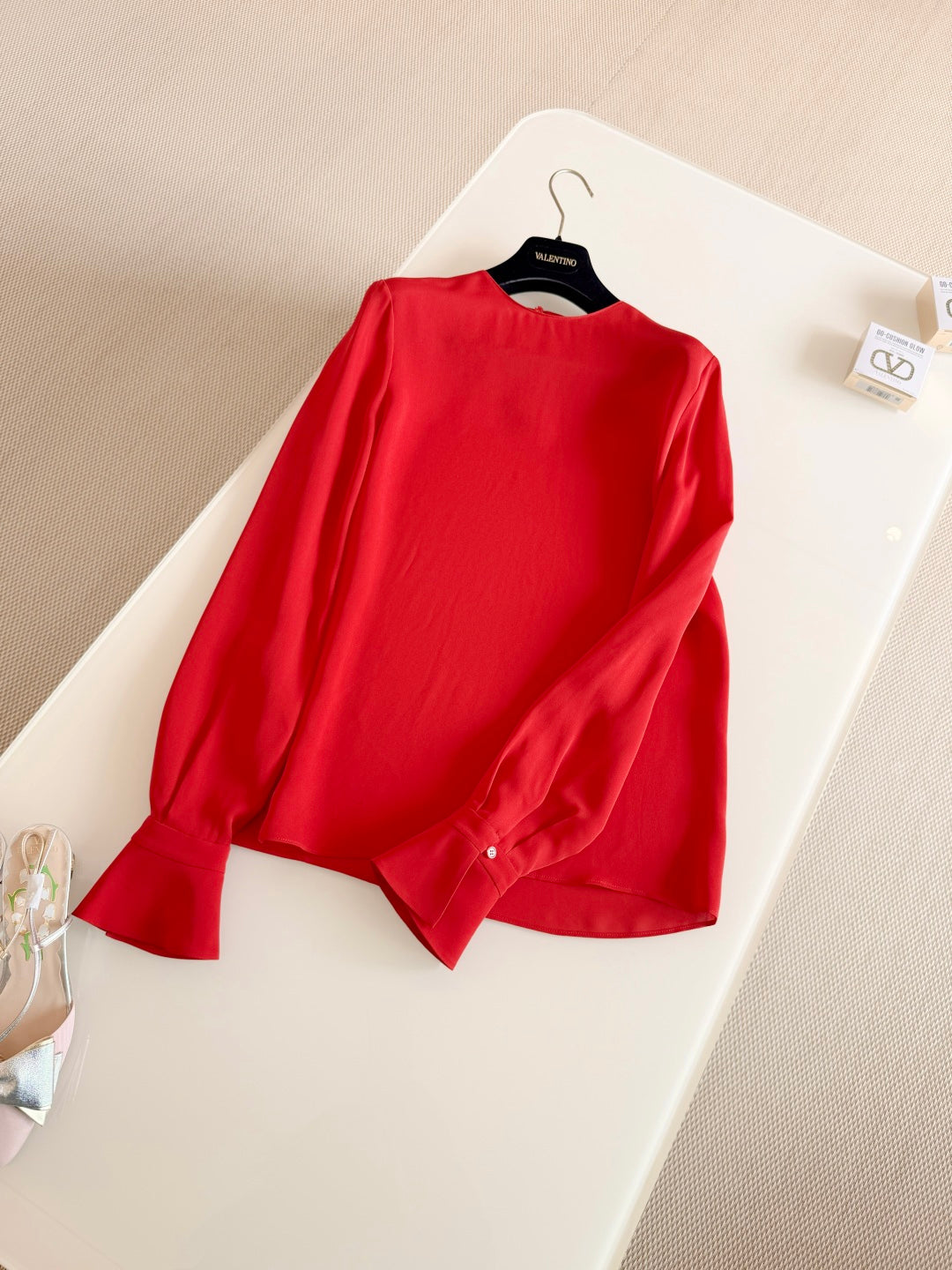 VALENTINO 26S LONG-SLEEVE SILK SHIRT 1229
