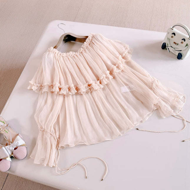 CHLOE 26S OFF-SHOULDER SILK TOP STYLE 122