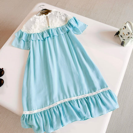CHLOE 26S LACE-TRIM SILK DRESS STYLE 118