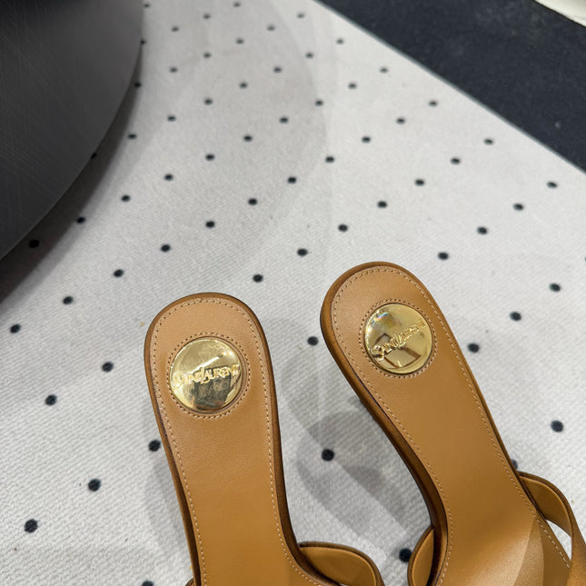 OPYUM HIGH MULES IN BROWNIE SILK