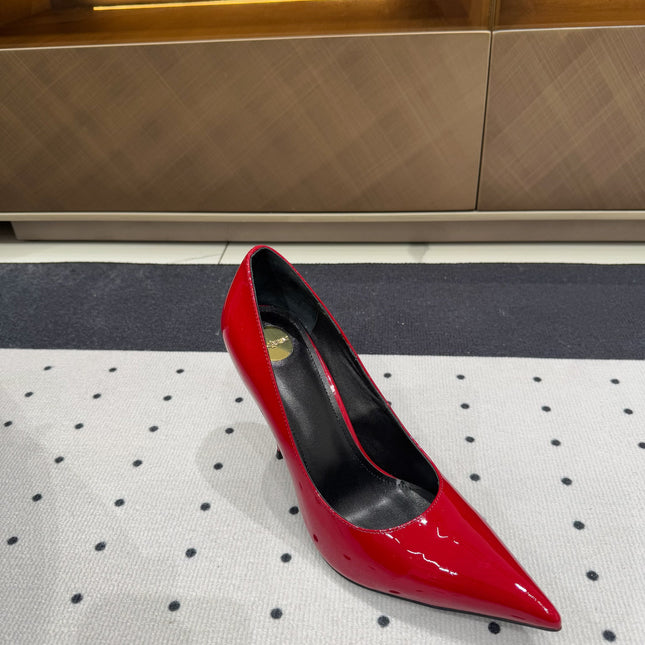 NORMA PUMPS IN RED GLOSSY SHEEPSKIN