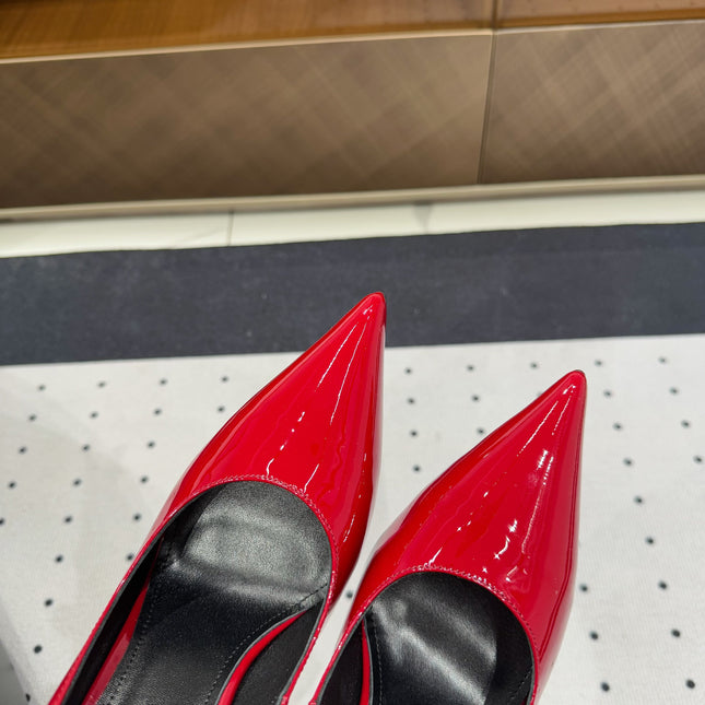 NORMA PUMPS IN RED GLOSSY SHEEPSKIN