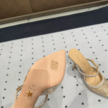 HIGH HEELS MULE IN CAMEL BEIGE LAMB SUEDE 10 CM
