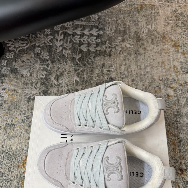 CELINE 26S SNEAKER IN LIGHT GREY SUEDE