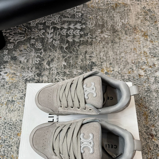 CELINE 26S SNEAKER IN GREY SUEDE