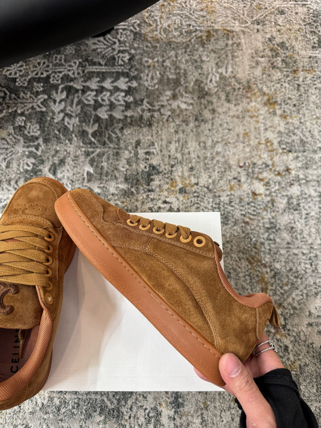 CELINE 26S SNEAKER IN BROWN SUEDE
