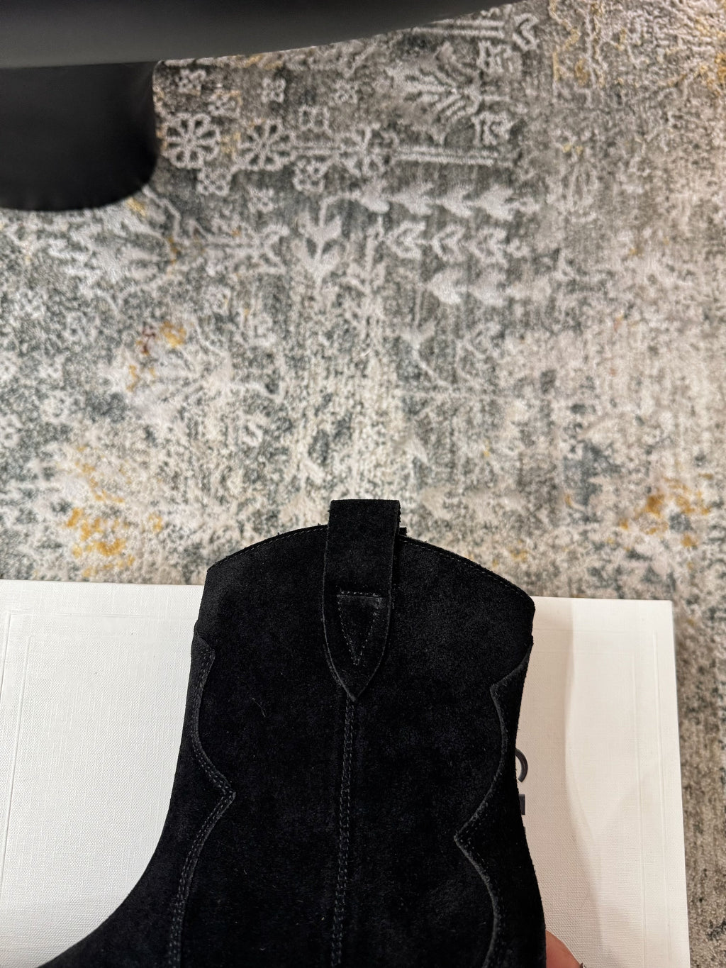 CELINE 26S ANKLE BOOTS 55 MM IN BLACK SUEDE