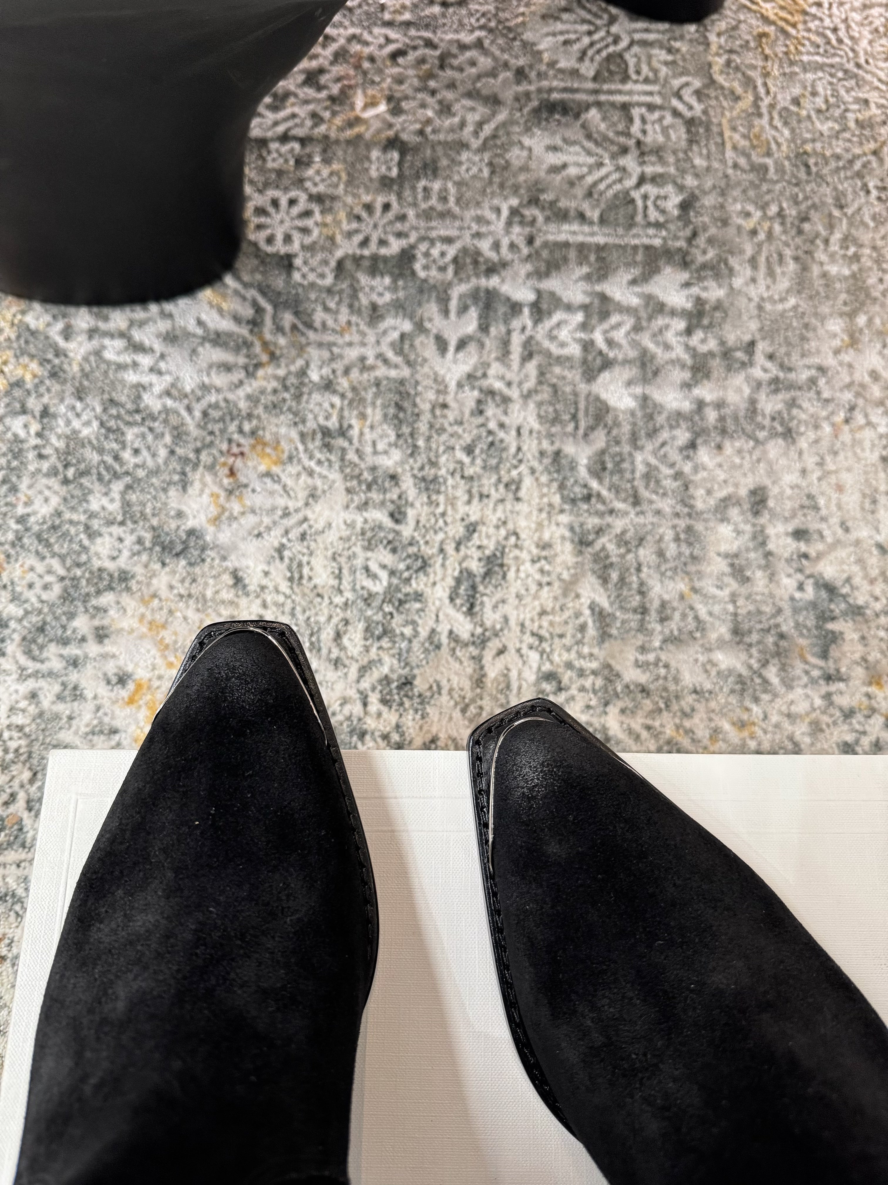 CELINE 26S ANKLE BOOTS 55 MM IN BLACK SUEDE