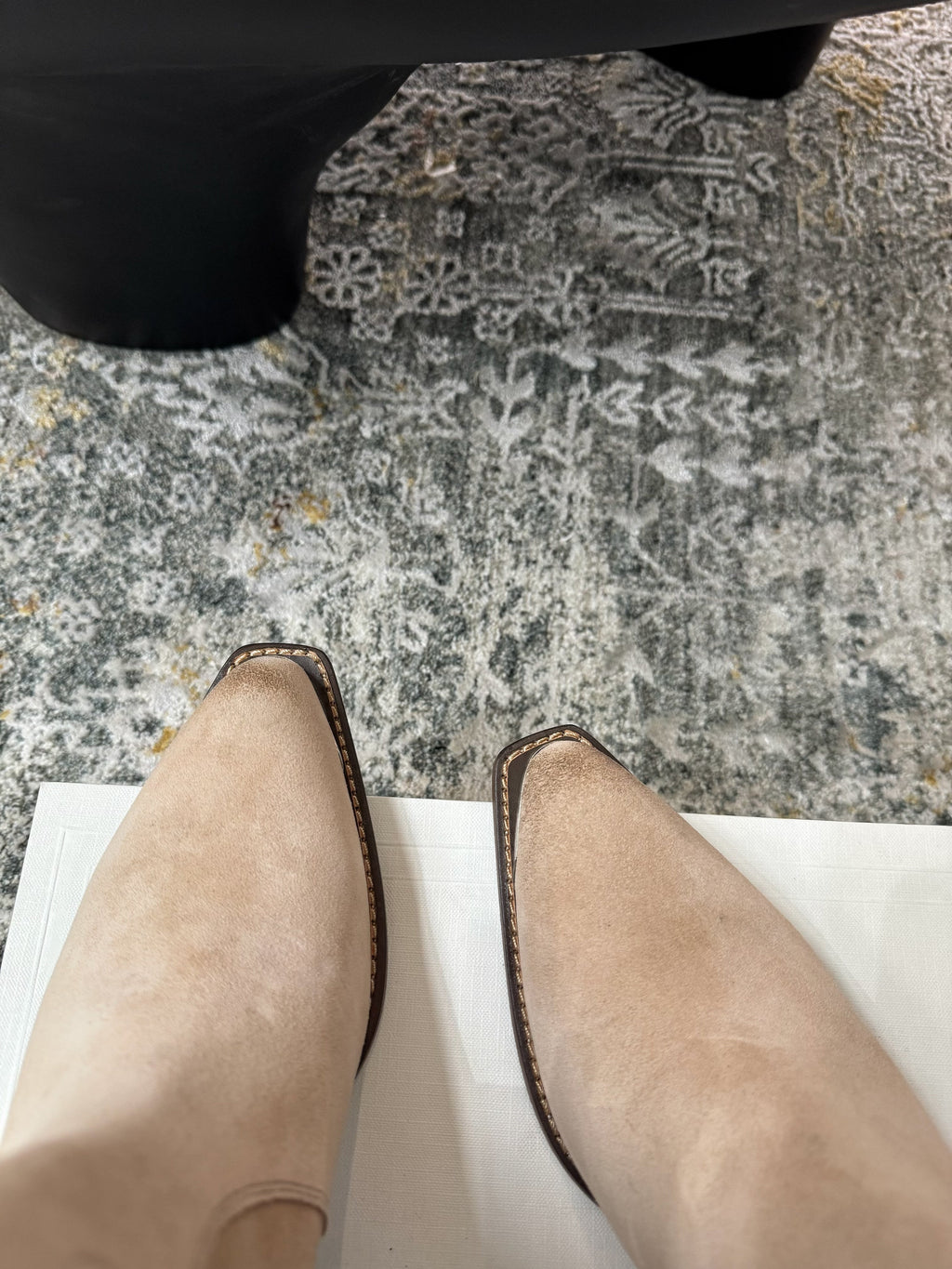 CELINE 26S ANKLE BOOTS 55 MM IN BEIGE SUEDE