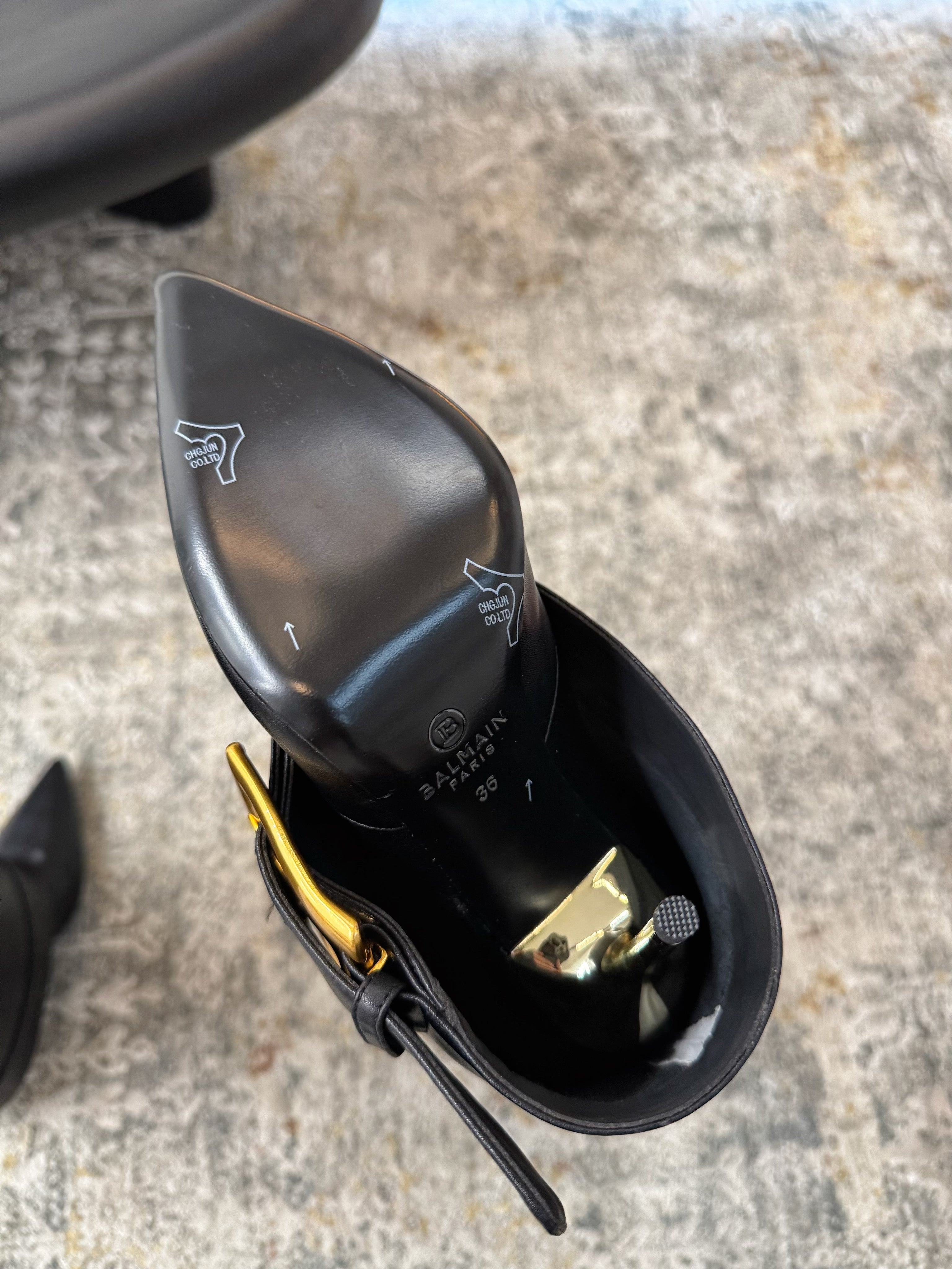BALMAIN 26S BOOT 85 MM IN BLACK CALFSKIN