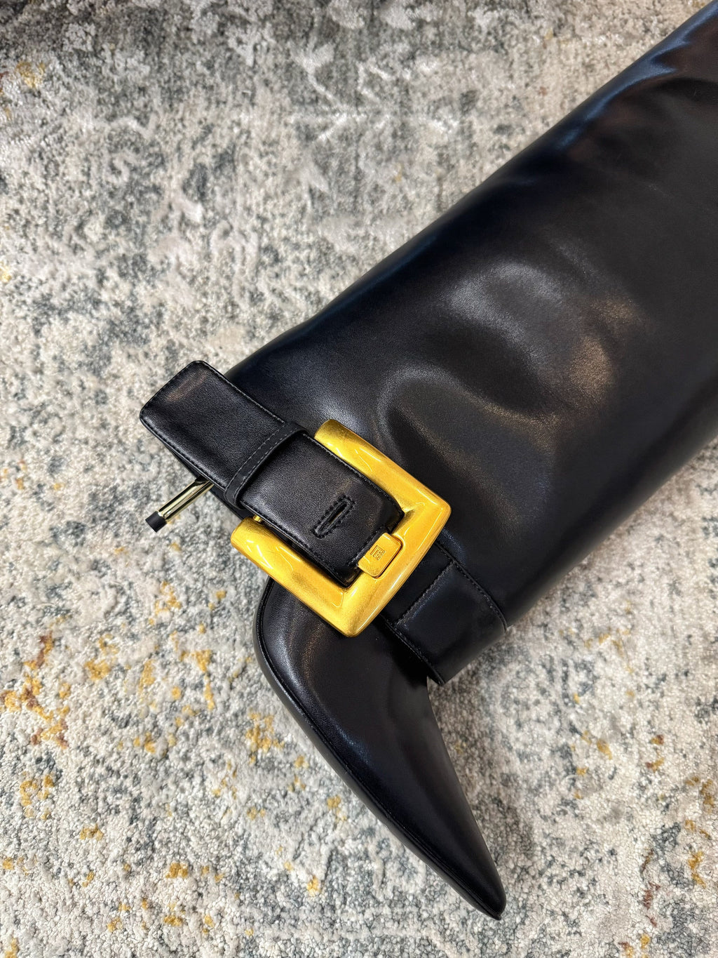 BALMAIN 26S BOOT 85 MM IN BLACK CALFSKIN