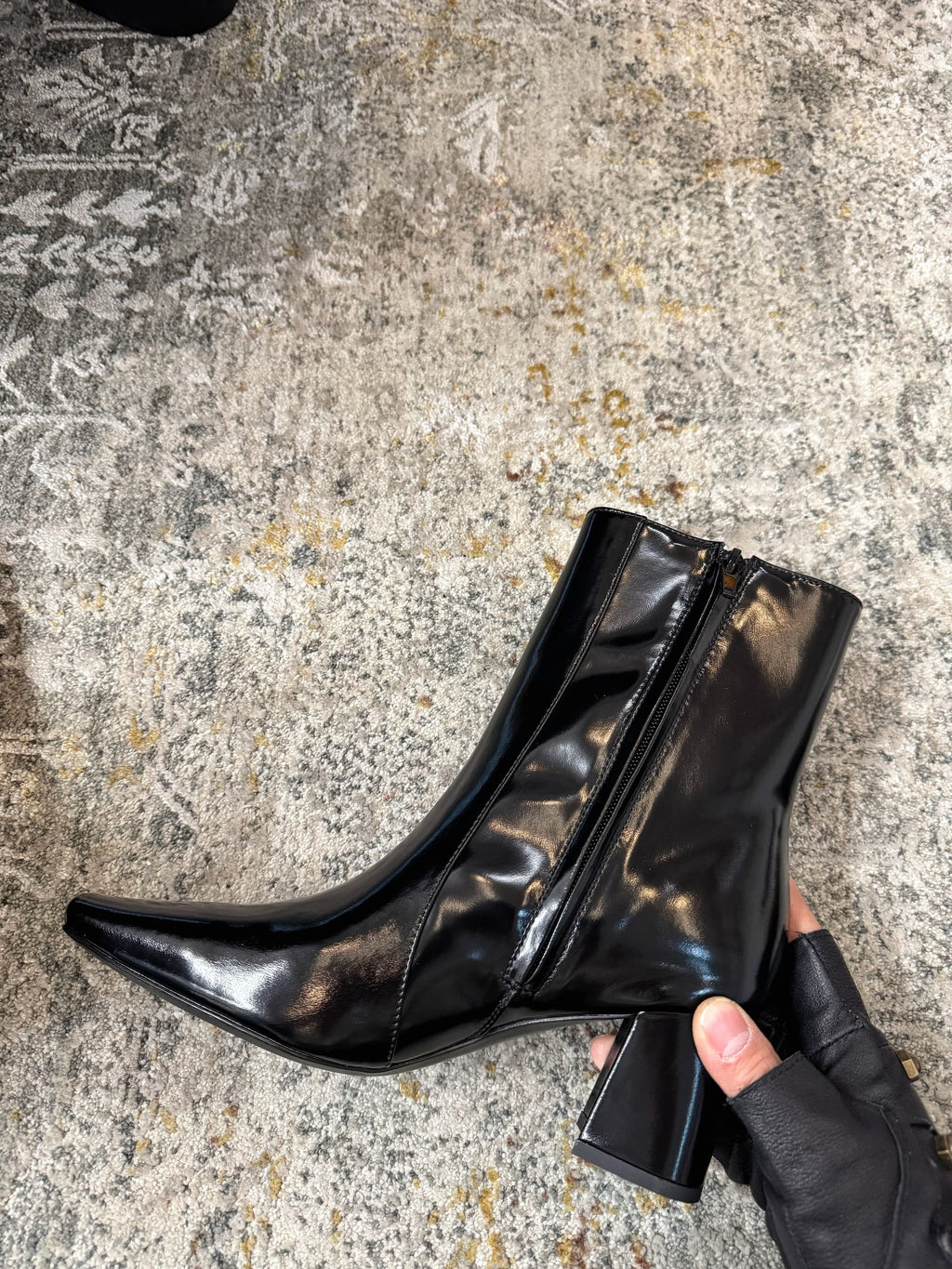 YSL 26S ANKLE BOOTS 70 MM IN BLACK SHINY CALFSKIN