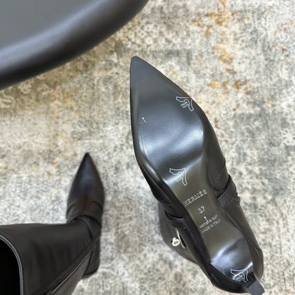 HM 26S KNEE-HIGH BOOTS 35 MM IN BLACK CALFSKIN