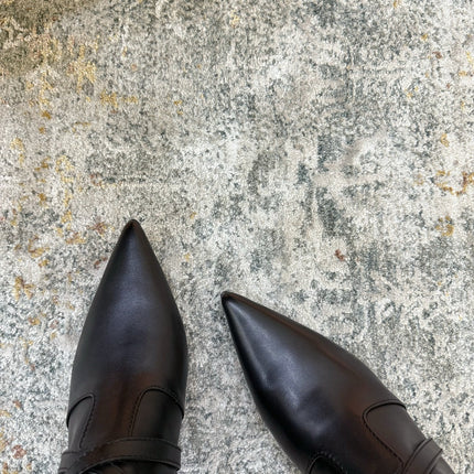 HM 26S KNEE-HIGH BOOTS 35 MM IN BLACK CALFSKIN