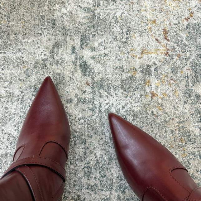 HM 26S KNEE-HIGH BOOTS 35 MM IN WINE RED CALFSKIN