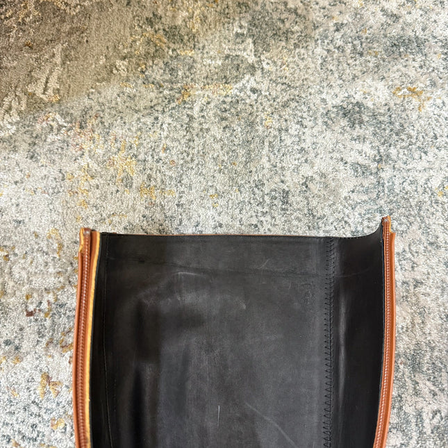HM 26S FLAT KNEE-HIGH BOOTS IN COGNAC BROWN CALFSKIN 