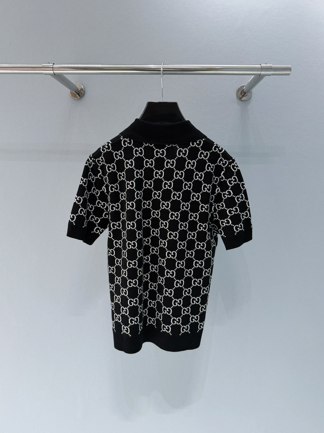 GUCCI 26S SHORT-SLEEVE KNIT POLO SHIRT 248