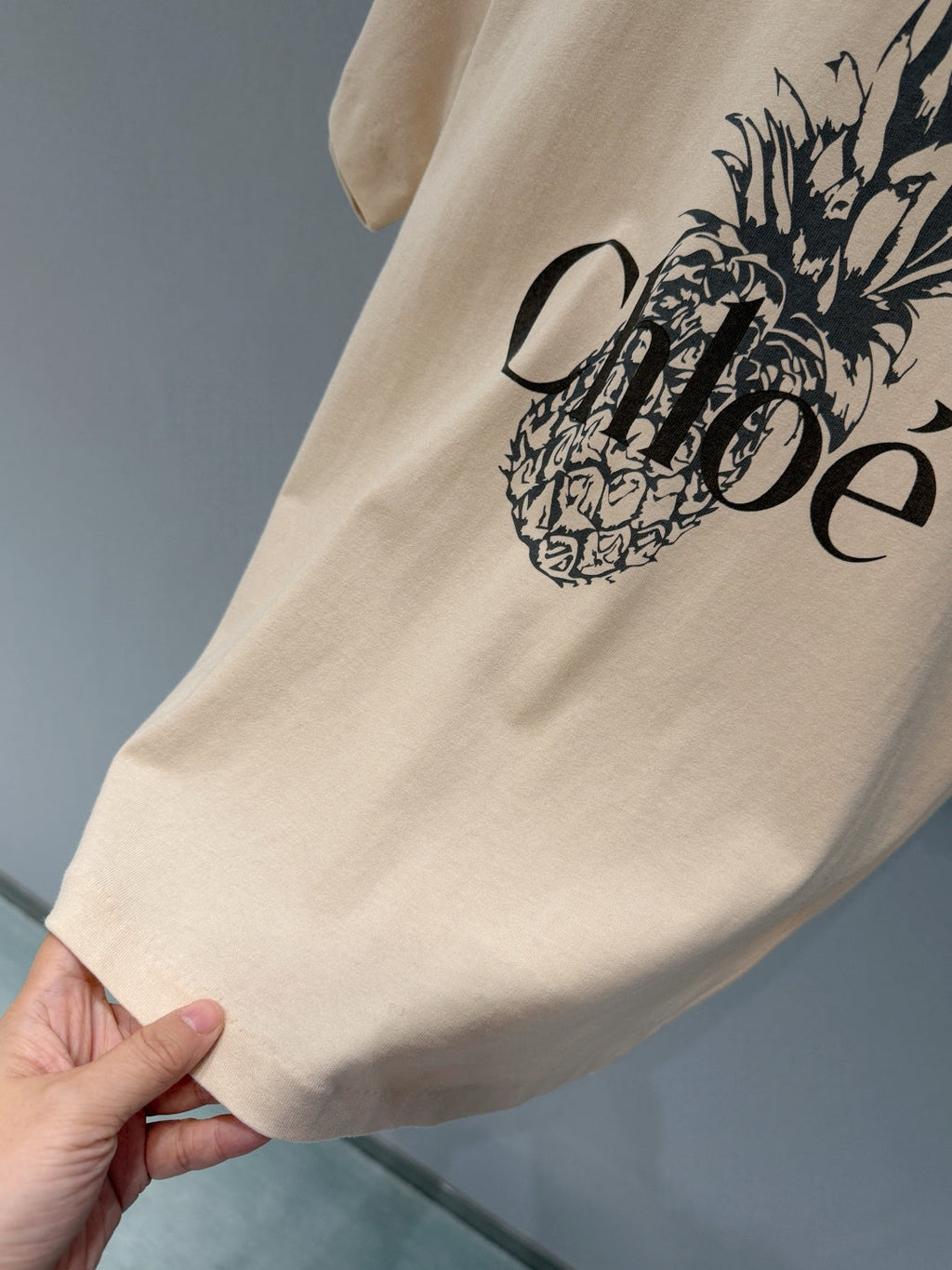 CHLOE CREWNECK T-SHIRT IN WHITE COTTON