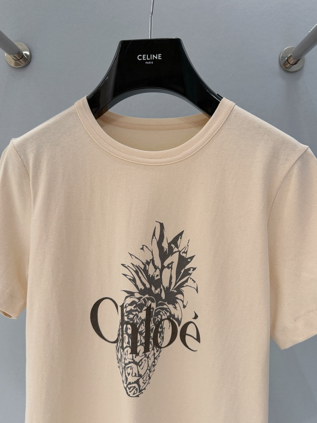 CHLOE CREWNECK T-SHIRT IN WHITE COTTON