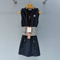 MIUMIU 26S SLEEVELESS HOODED DRESS 904