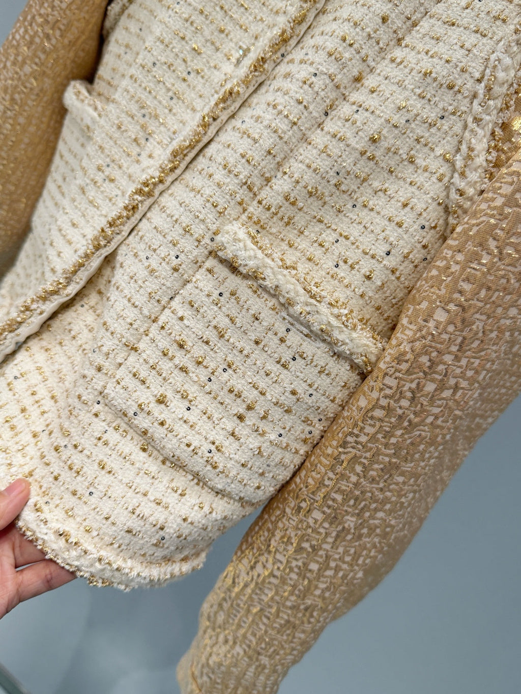 CHANEL 26S TWEED WOOL COAT 893