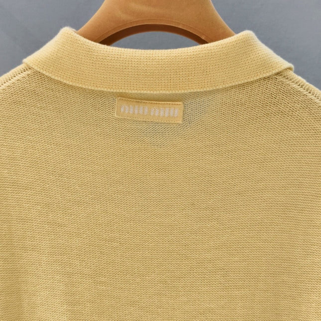 MIUMIU 26S KNITTED POLO SHIRT 882