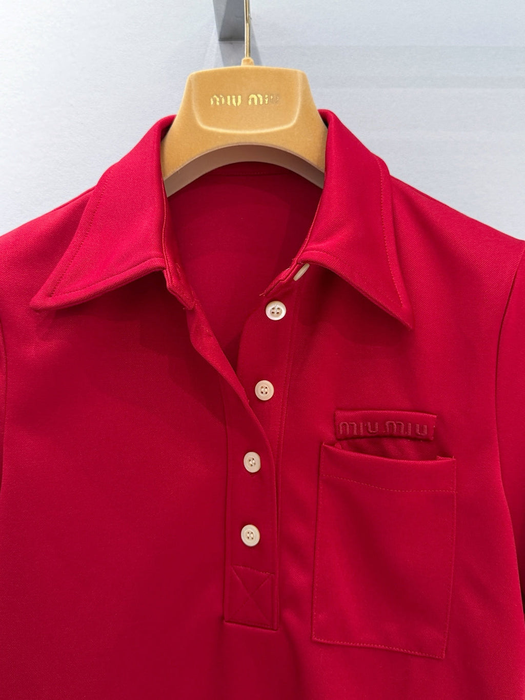 MIUMIU 26S SHORT-SLEEVE POLO T-SHIRT STYLE 1101