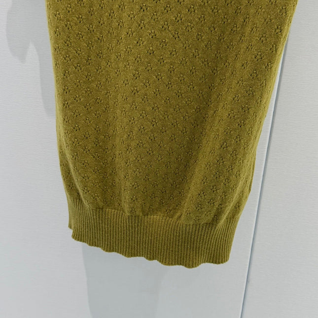 MIUMIU 26S SHORT-SLEEVED KNIT POLO SHIRT STYLE 1062