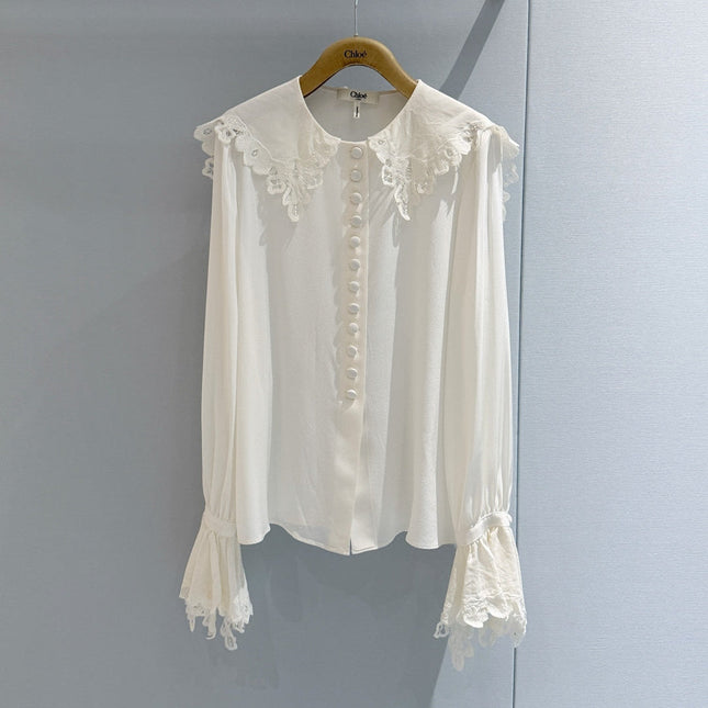 CHLOE 26S LACE COLLAR SHIRT STYLE 21