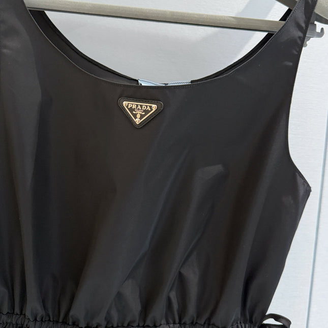 PRADA 26S SLEEVELESS DRAWSTRING DRESS 1182