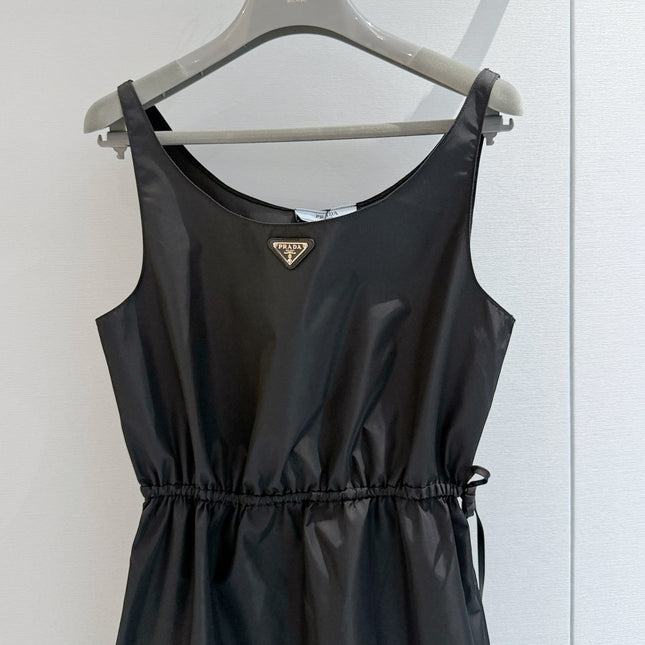 PRADA 26S SLEEVELESS DRAWSTRING DRESS 1182