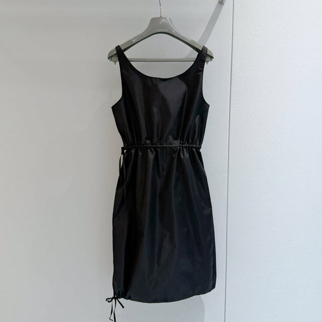 PRADA 26S SLEEVELESS DRAWSTRING DRESS 1182