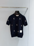 THOM 26S SHORT-SLEEVE KNIT TOP STYLE 200