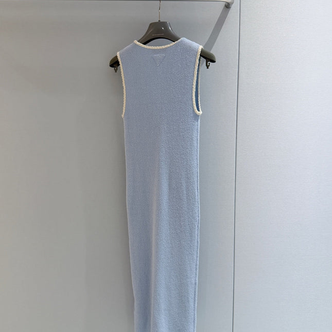 PRADA 26S SLEEVELESS V-NECK MAXI DRESS 1169