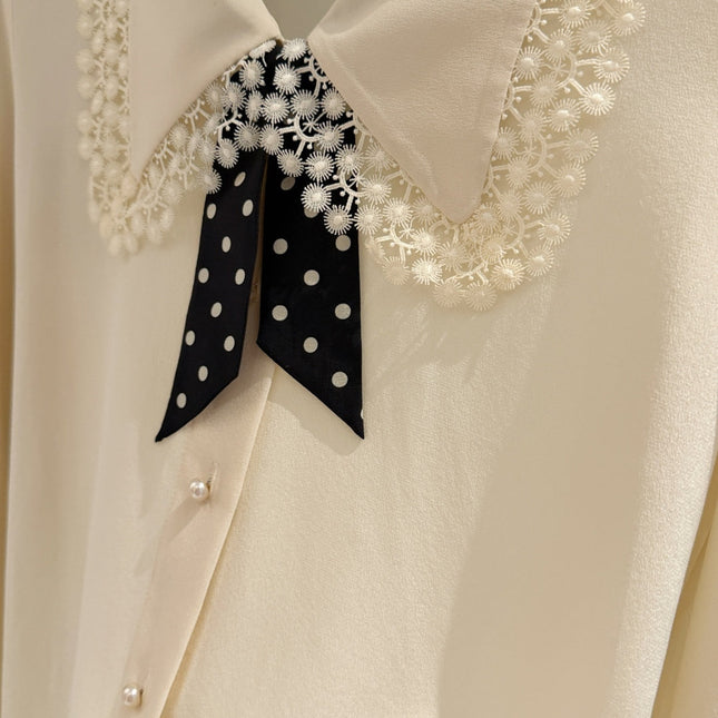 VALENTINO 26S SILK BOW BLOUSE 367