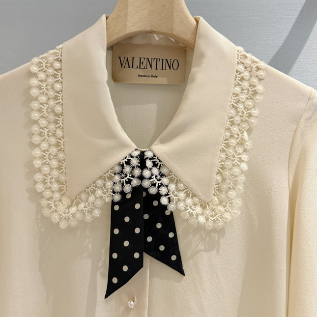 VALENTINO 26S SILK BOW BLOUSE 367