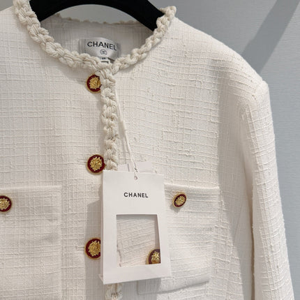 CHANEL 26S ROUND NECK TWEED JACKET 1594