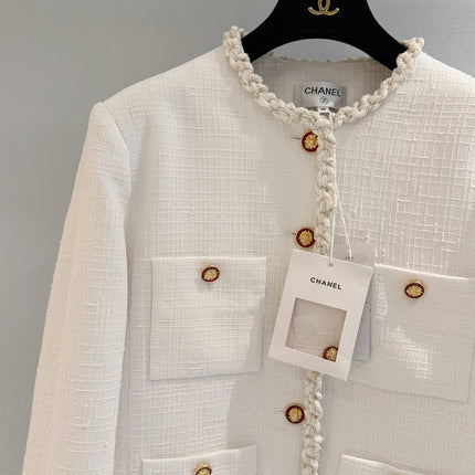 CHANEL 26S ROUND NECK TWEED JACKET 1594